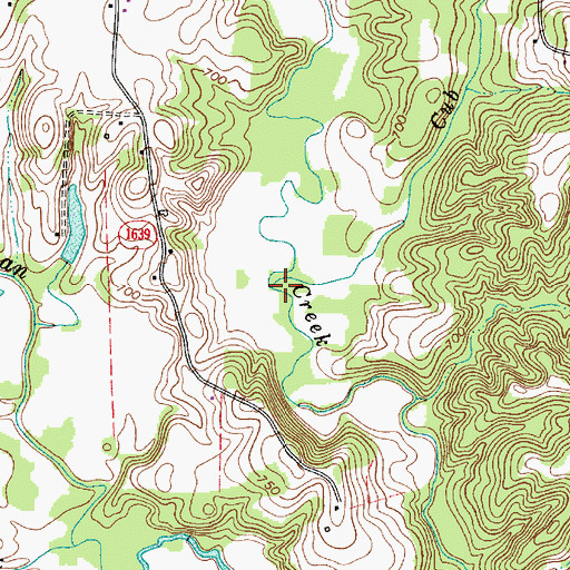 Topographic Map of Cub Creek, NC