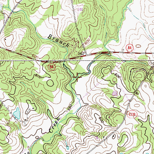 Topographic Map of Culvert Branch, NC