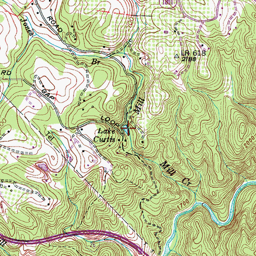 Topographic Map of Lake Curtis, NC