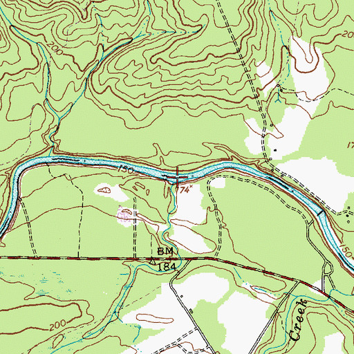 Topographic Map of Cypress Creek, NC