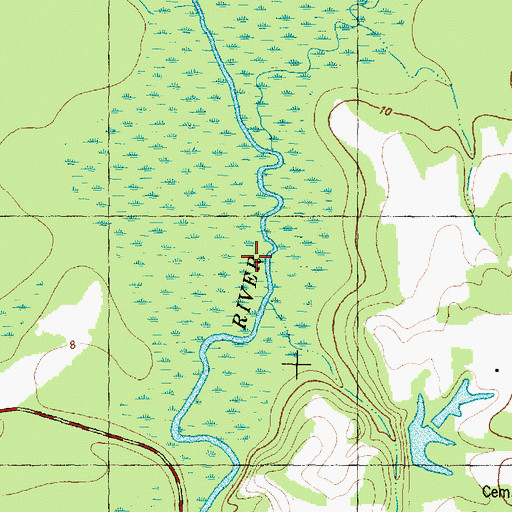 Topographic Map of Cypress Creek, NC