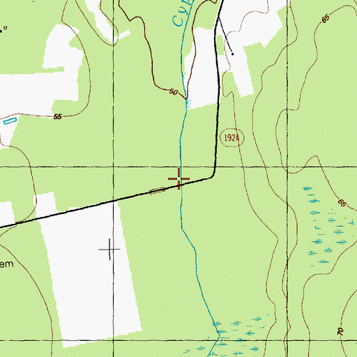 Topographic Map of Cypress Creek Bridges, NC