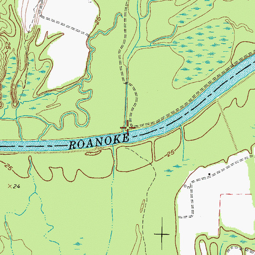 Topographic Map of Cypress Swamp, NC