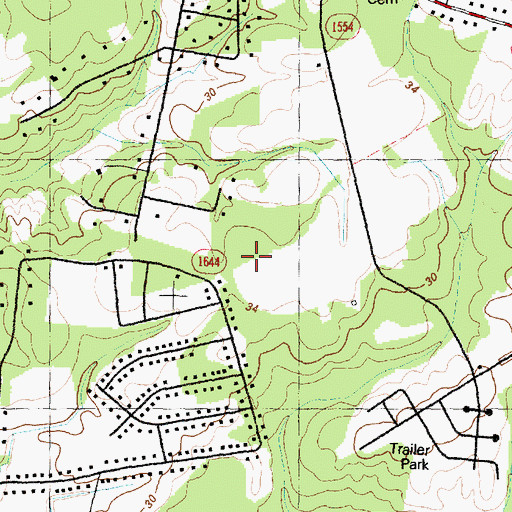 Topographic Map of Dailey School, NC