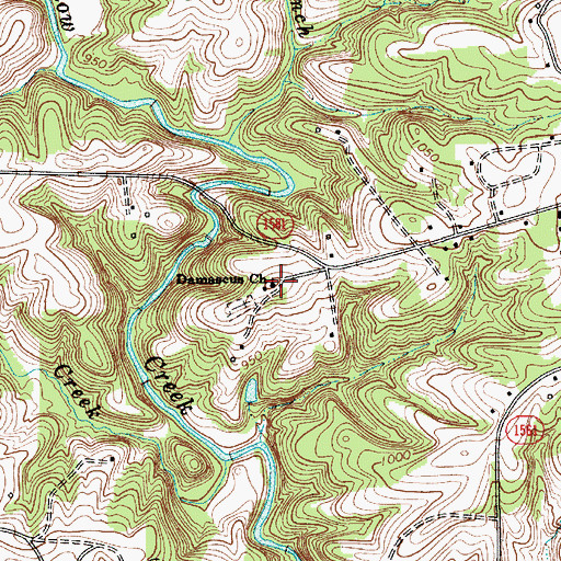 Topographic Map of Damascus Church, NC