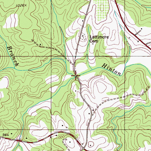Topographic Map of Dark Hollow Branch, NC