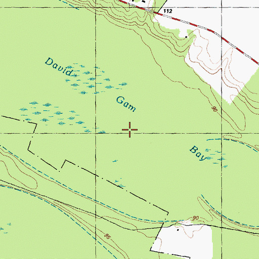 Topographic Map of David Gam Bay, NC