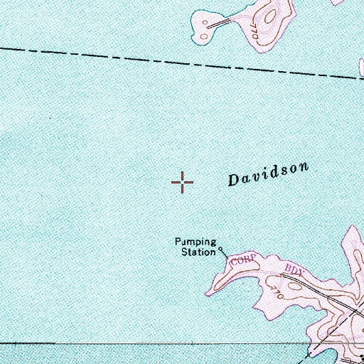 Topographic Map of Davidson Creek, NC
