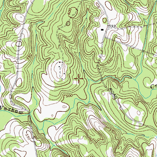 Topographic Map of Davis Branch, NC