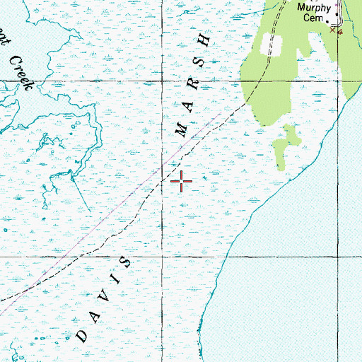 Topographic Map of Davis Marsh, NC