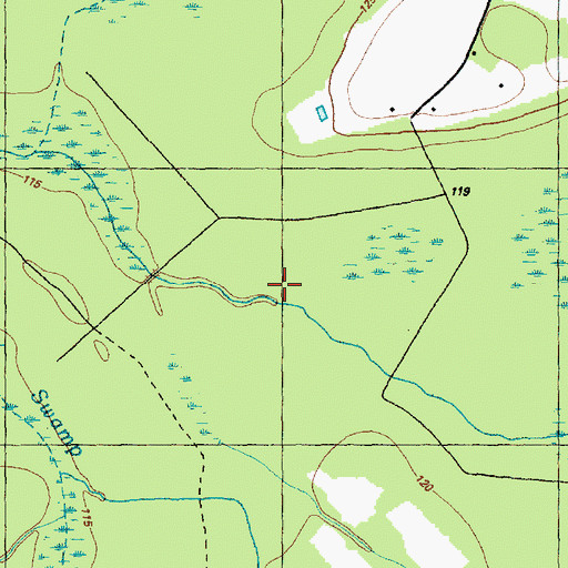 Topographic Map of Davis Millpond, NC