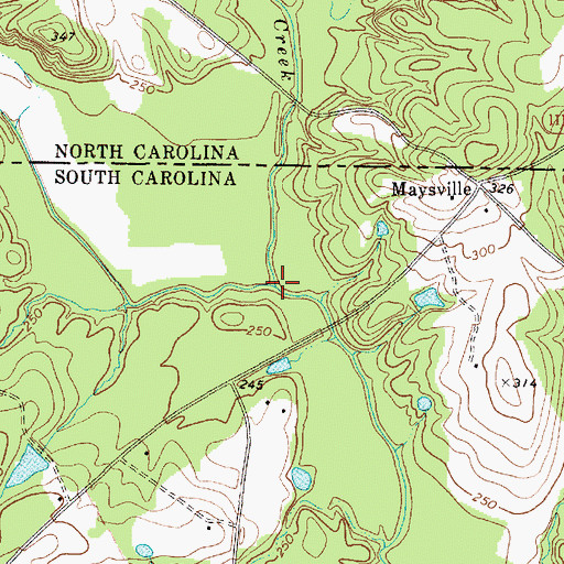 Topographic Map of Deadfall Creek, NC