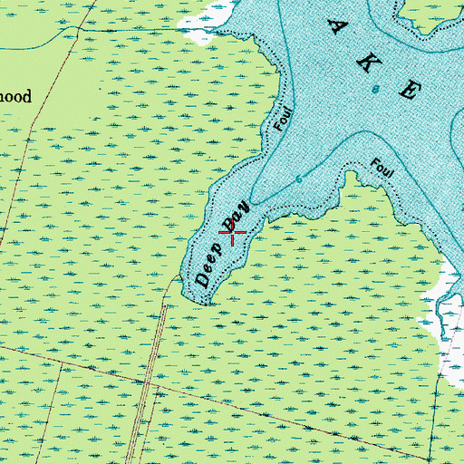 Topographic Map of Deep Bay, NC