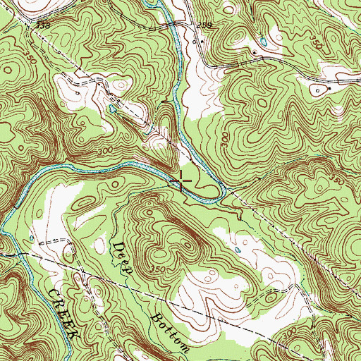 Topographic Map of Deep Bottom Branch, NC