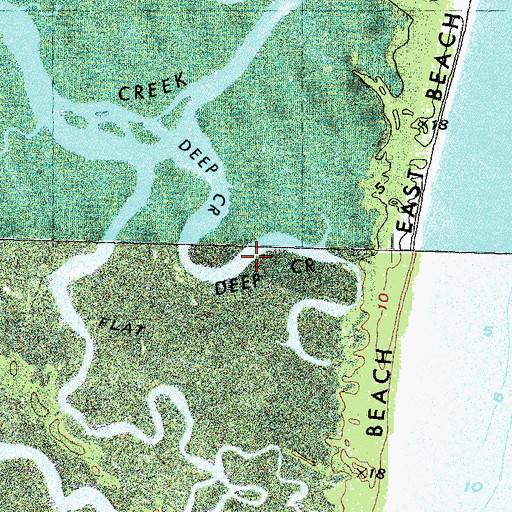 Topographic Map of Deep Creek, NC