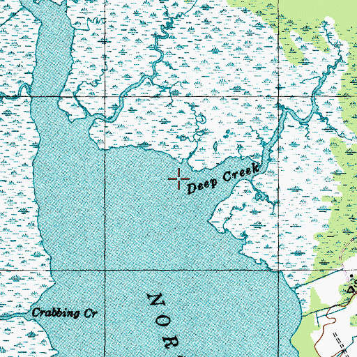 Topographic Map of Deep Creek, NC