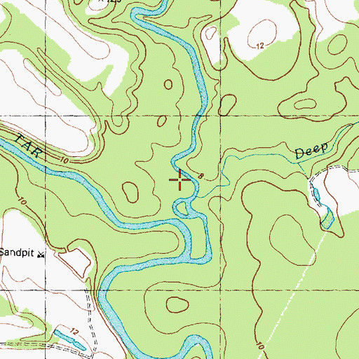 Topographic Map of Deep Creek, NC