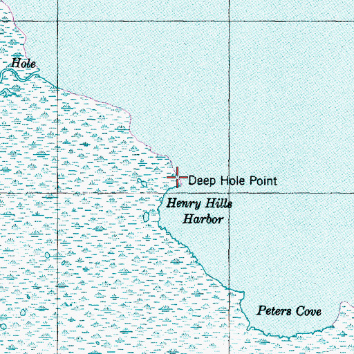 Topographic Map of Deep Hole Point, NC