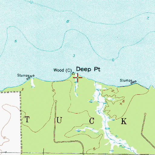 Topographic Map of Deep Point, NC