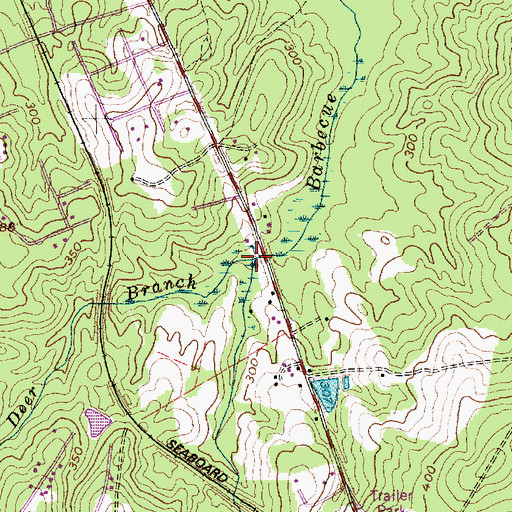 Topographic Map of Deer Branch, NC