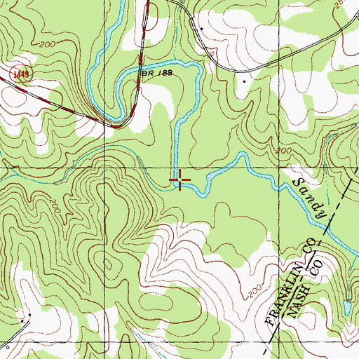 Topographic Map of Deer Branch, NC