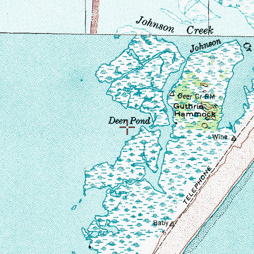 Topographic Map of Deer Pond, NC