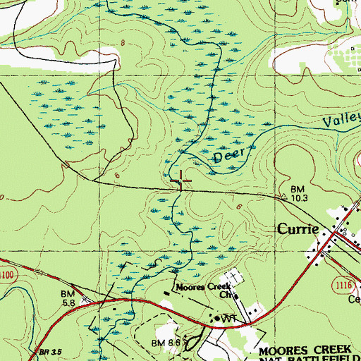 Topographic Map of Deer Valley Branch, NC