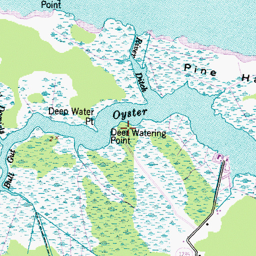 Topographic Map of Deer Watering Point, NC