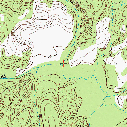 Topographic Map of Devils Cradle Creek, NC