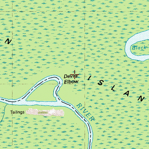 Topographic Map of Devils Elbow, NC