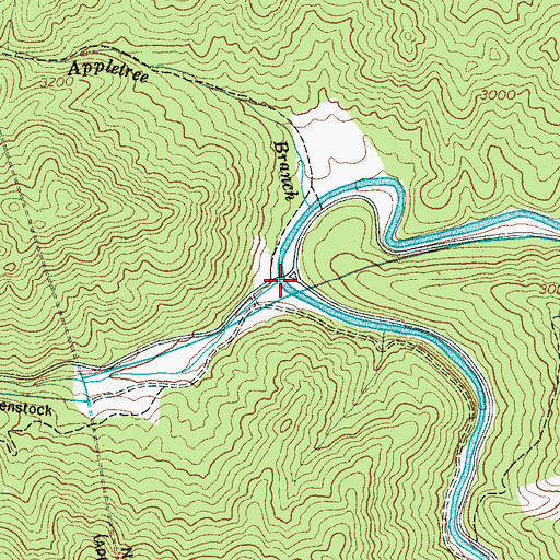 Topographic Map of Dicks Creek, NC