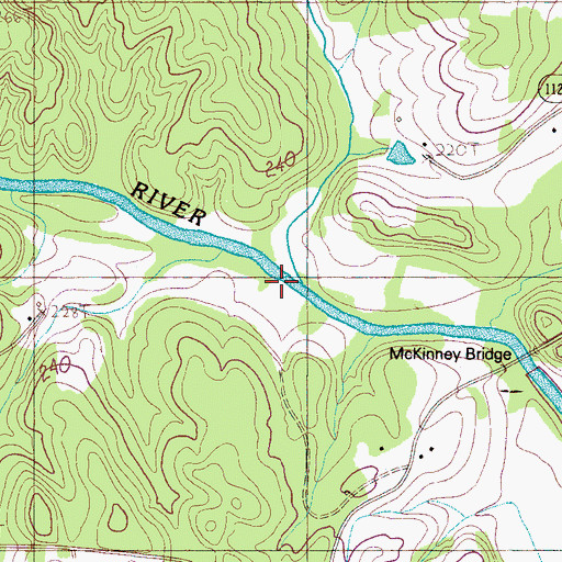 Topographic Map of Dills Creek, NC