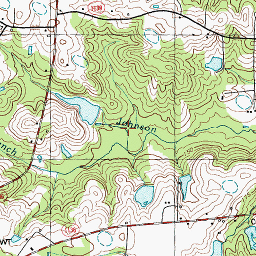 Topographic Map of Dismal Branch, NC