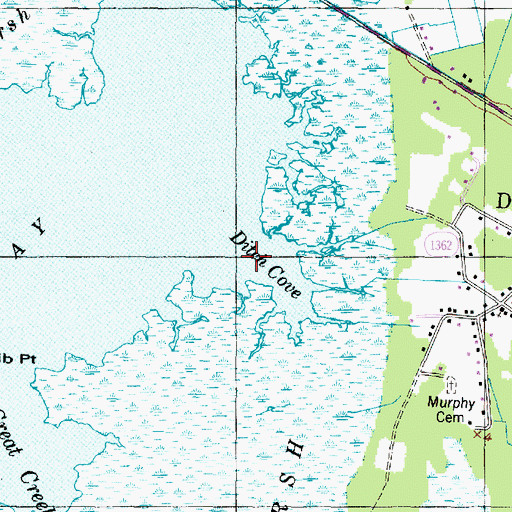 Topographic Map of Ditch Cove, NC