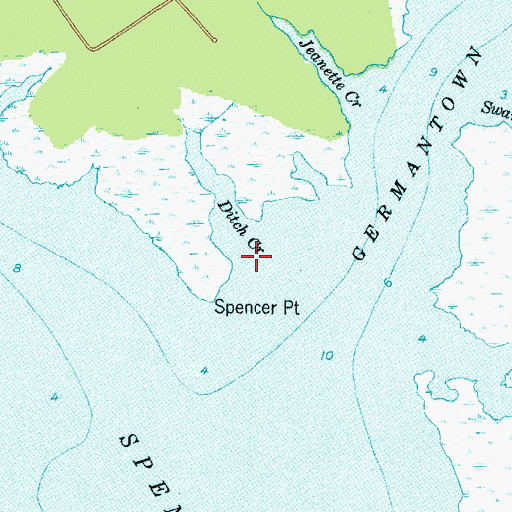 Topographic Map of Ditch Creek, NC