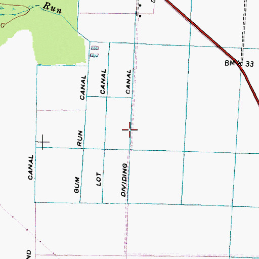 Topographic Map of Dividing Canal, NC