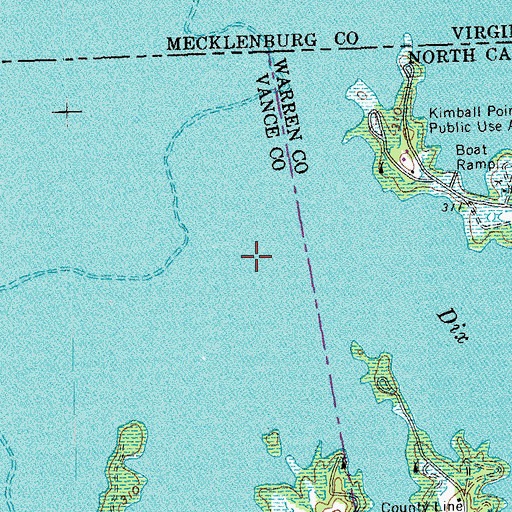 Topographic Map of Dix Branch, NC