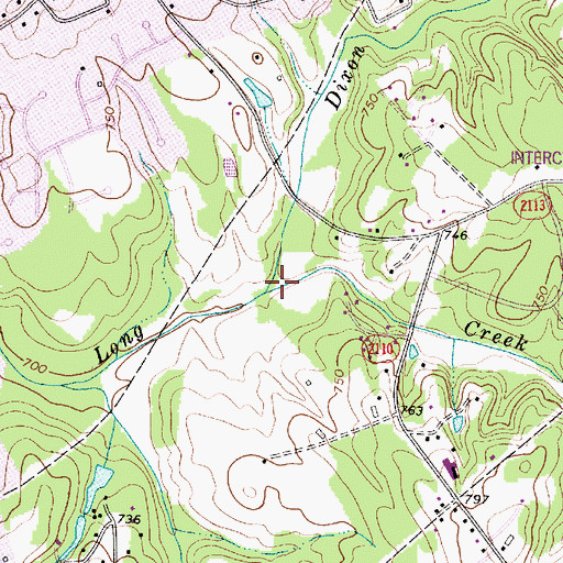 Topographic Map of Dixon Branch, NC