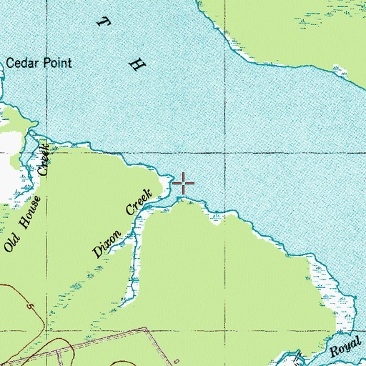 Topographic Map of Dixon Creek, NC
