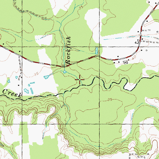Topographic Map of Doctors Creek, NC