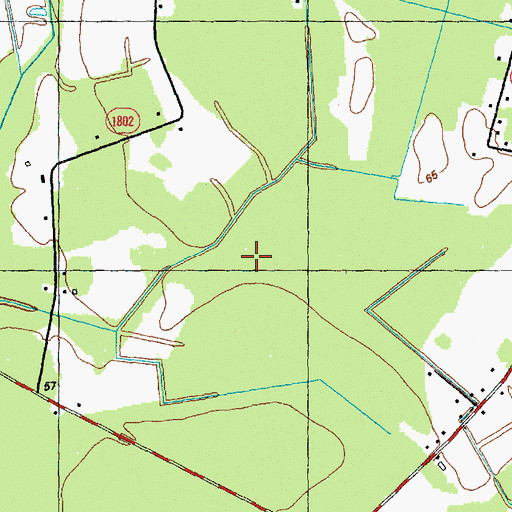 Topographic Map of Doehead Bay, NC