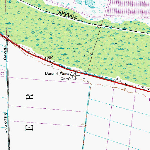 Topographic Map of Donald Farm Cemetery, NC