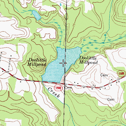 Topographic Map of Doolittle Millpond, NC