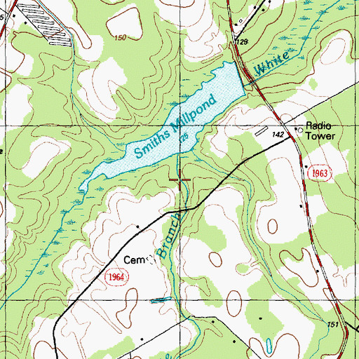 Topographic Map of Double Branch, NC