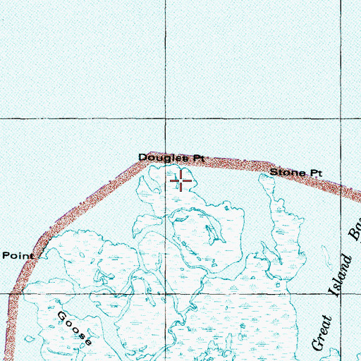 Topographic Map of Douglas Point, NC