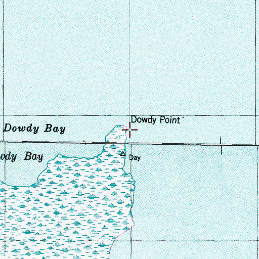 Topographic Map of Dowdy Point, NC