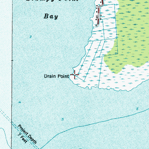 Topographic Map of Drain Point, NC