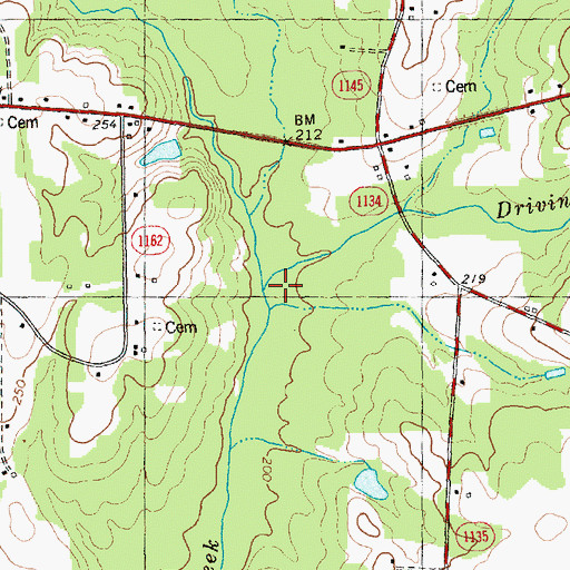 Topographic Map of Driving Branch, NC