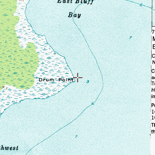 Topographic Map of Drum Point, NC