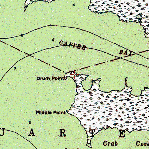 Topographic Map of Drum Point, NC